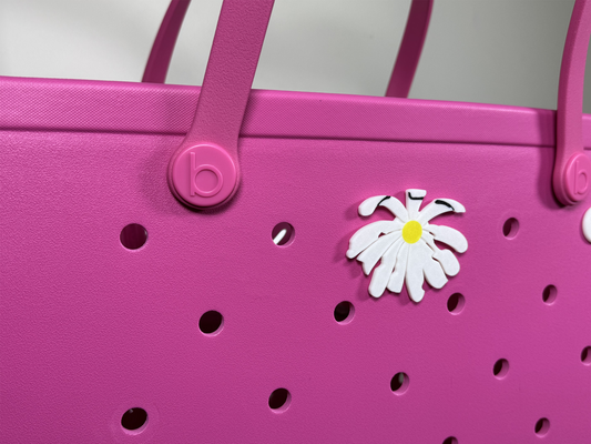 Wilted Daisy Nurse Charm – Funny Bogg Bag Accessory for Healthcare Workers, Funny Nurse Appreciation Gift - Exhausted But Blooming Bag Tag