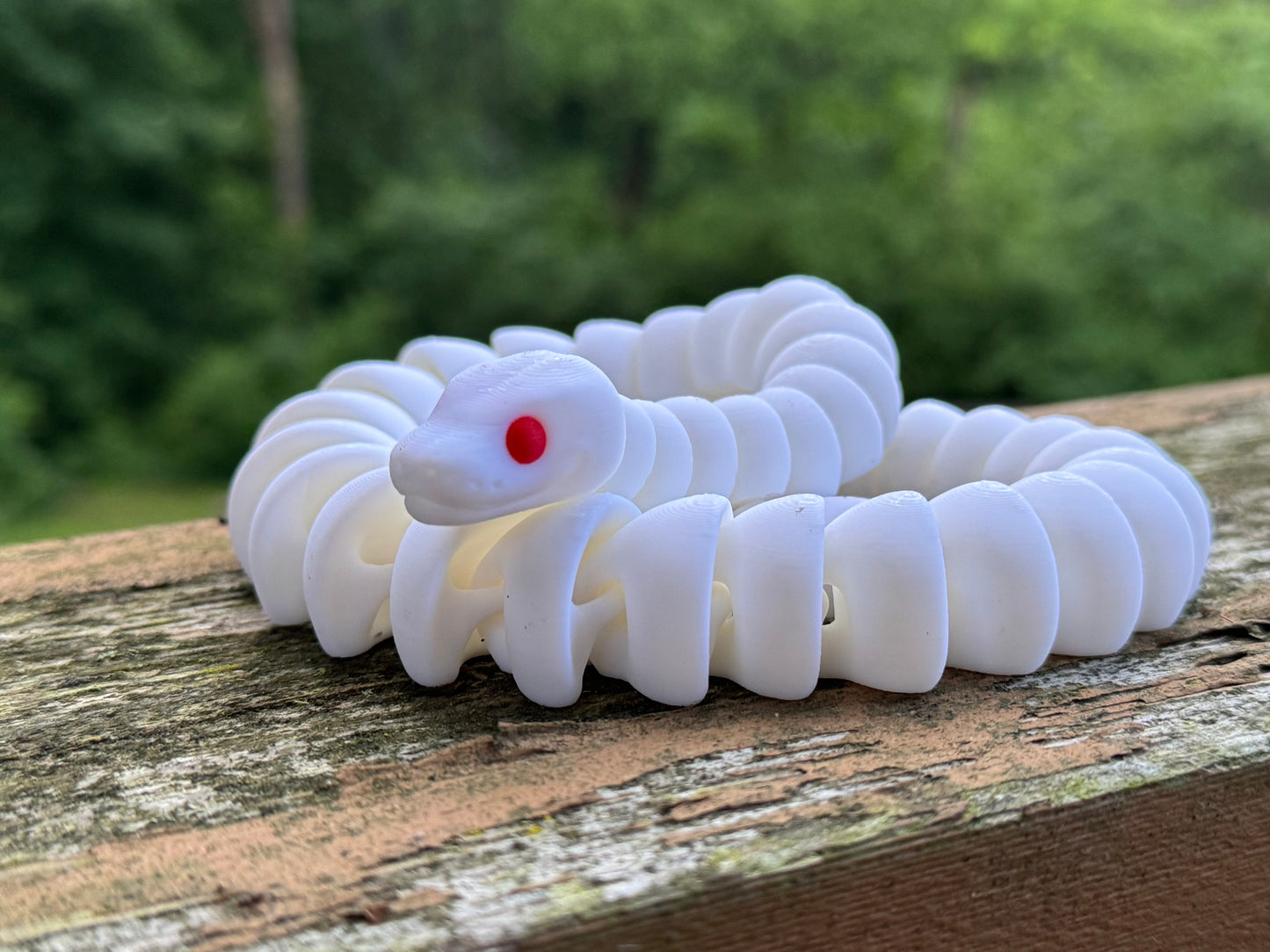 Articulated 3D Printed Ball Python Snake – Realistic Poseable Reptile Toy, Custom Colors, Fun Fidget Collectible