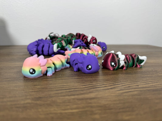 Fidget Axolotl Keychain – Articulated Amphibian for Your Pocket, Wiggly, Cute, and Fully Articulating!
