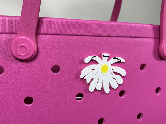 Wilted Daisy Nurse Charm – Funny Bogg Bag Accessory for Healthcare Workers, Funny Nurse Appreciation Gift - Exhausted But Blooming Bag Tag