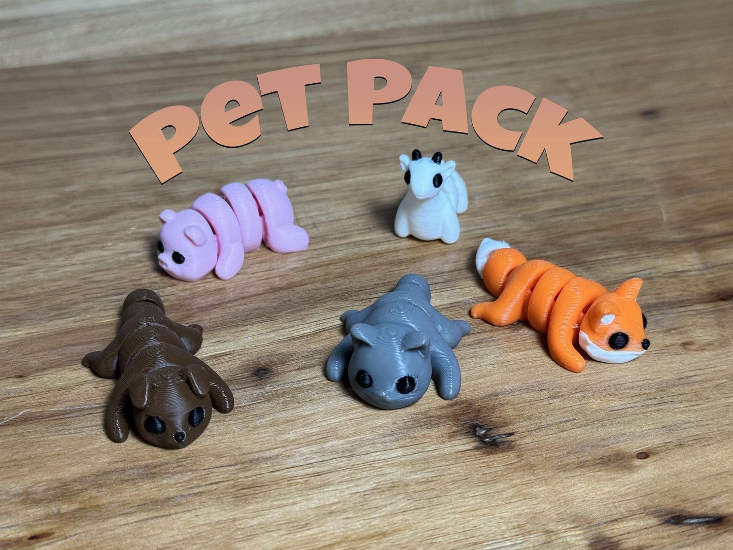 3D Printed Articulating Mini Animals - Specific Figurines
