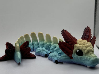 Baby Axolotl Dragon 3D Printed Articulated , Egg available