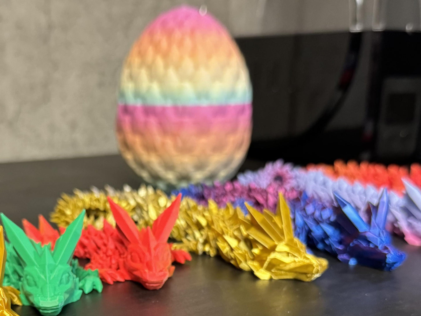 Crystal Dragon  Articulated Toy | Egg Available | Fidget Toy | Desk Toy|