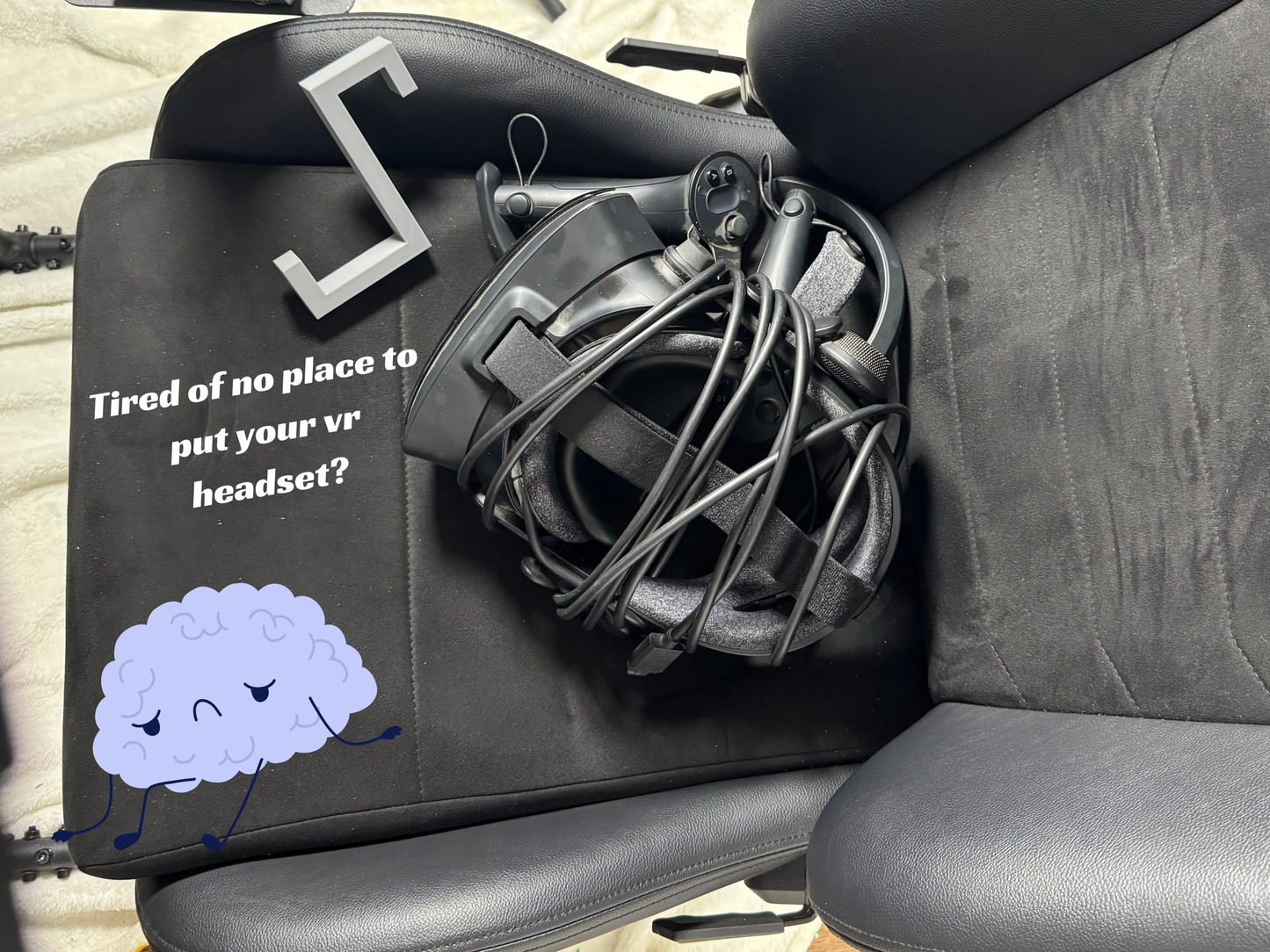 Gt Racer 2.0 Compatible VR Headset Mount for Sim Racing Rig - Sim Rig VR Accessory – 3D Printed