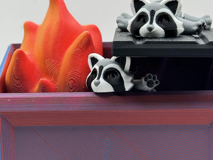 3D Printed Dumpster Fire Desk Figurine