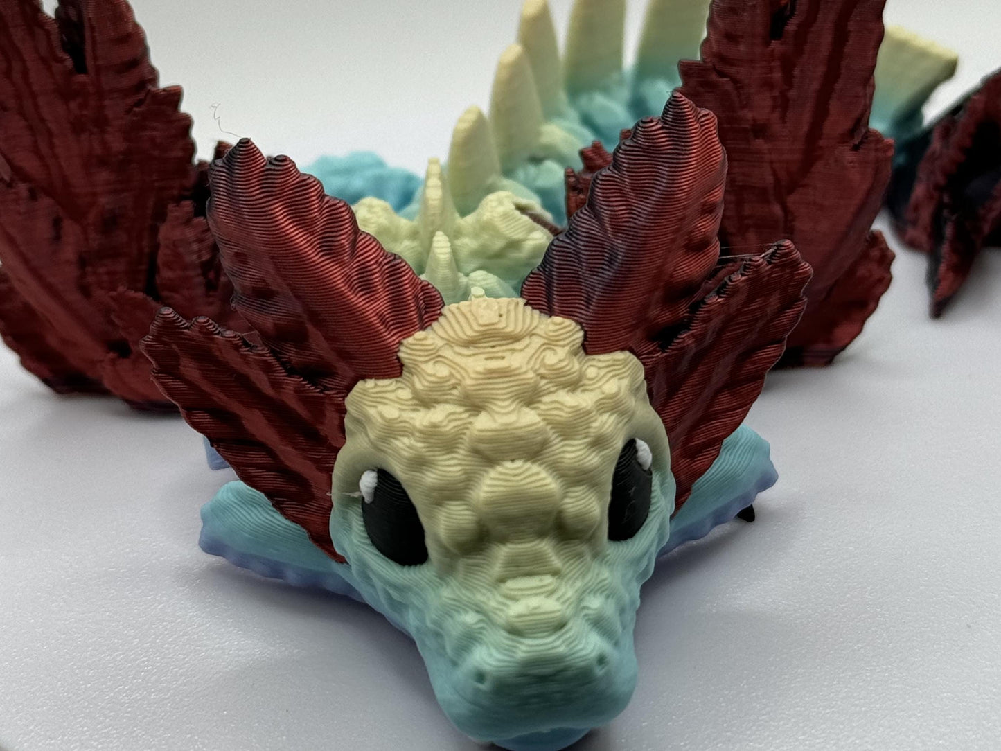 Baby Axolotl Dragon 3D Printed Articulated , Egg available