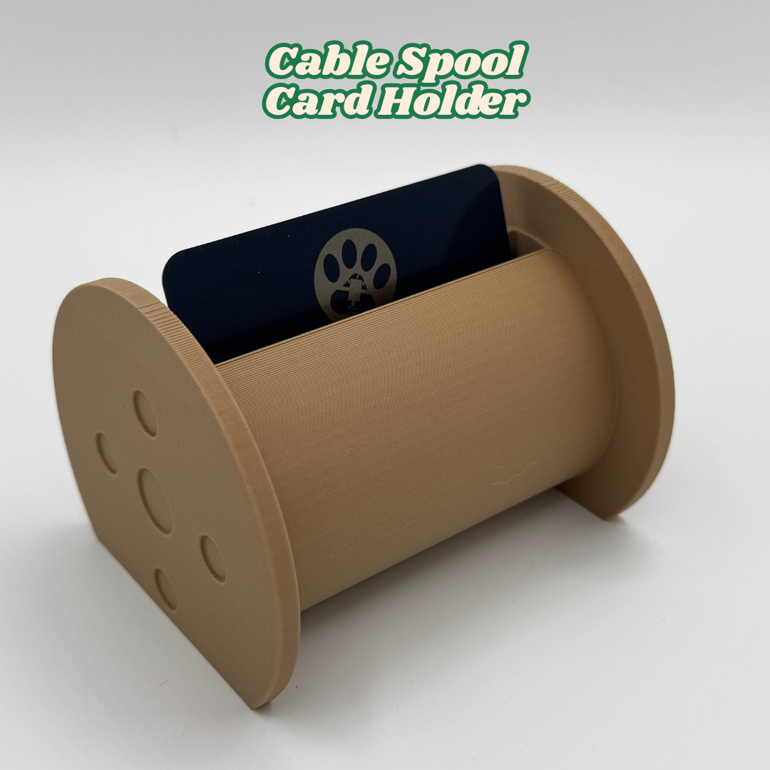Construction Cable Spool Business Card Holder