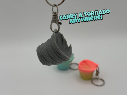 Tornado Keychain | Tornado Buddy Figurine | Weather Lover Gift | Storm Chaser Collectible | Mini Tornado Ornament | Stocking Stuffer