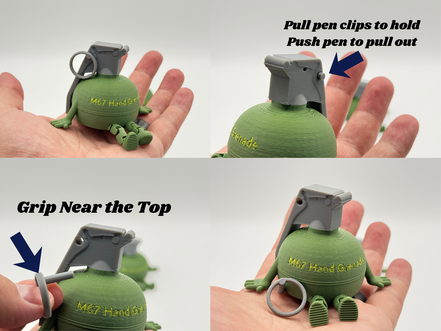 M67 Grenade Buddy with pullable pin