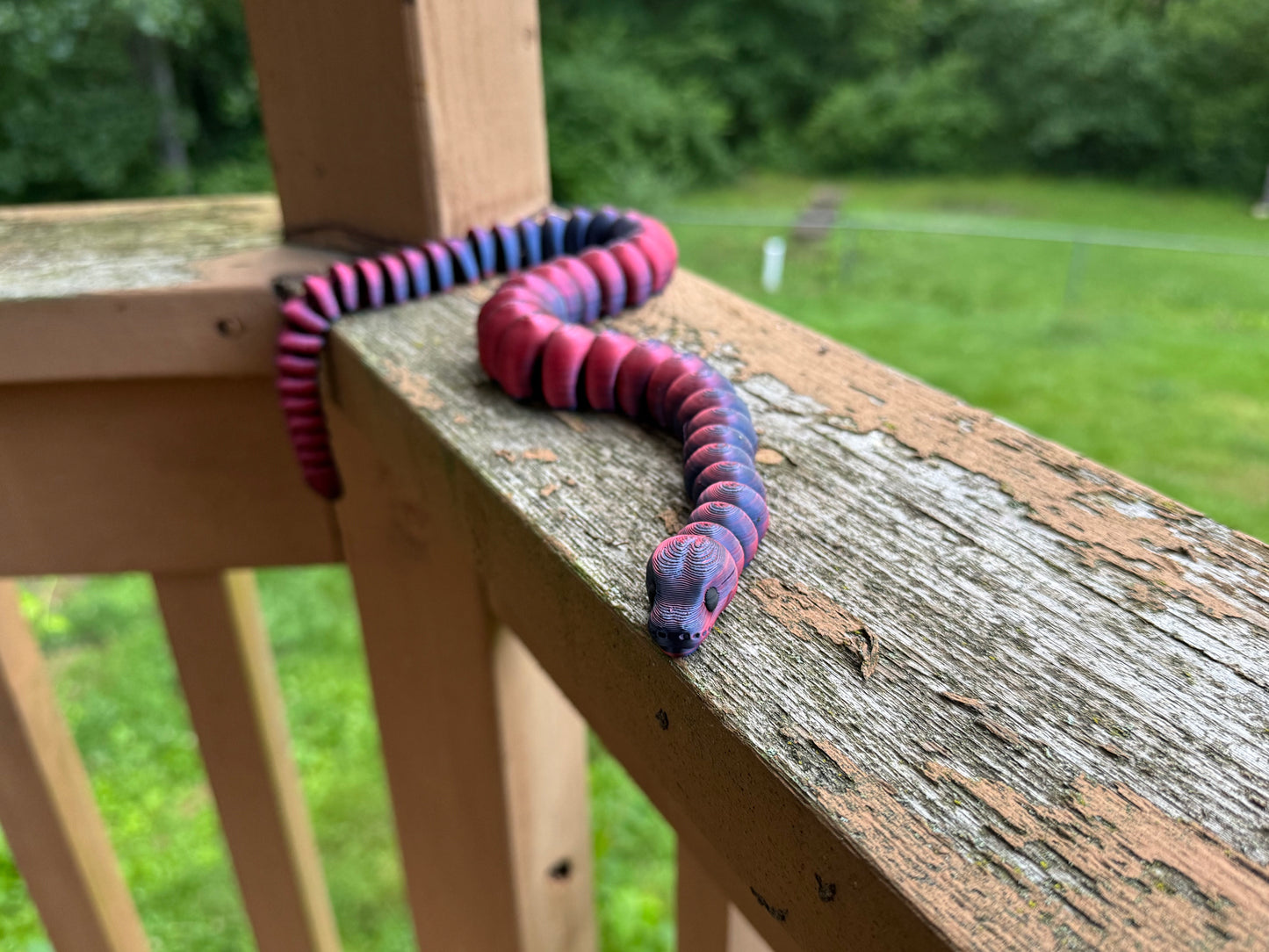 Articulated 3D Printed Ball Python Snake – Realistic Poseable Reptile Toy, Custom Colors, Fun Fidget Collectible