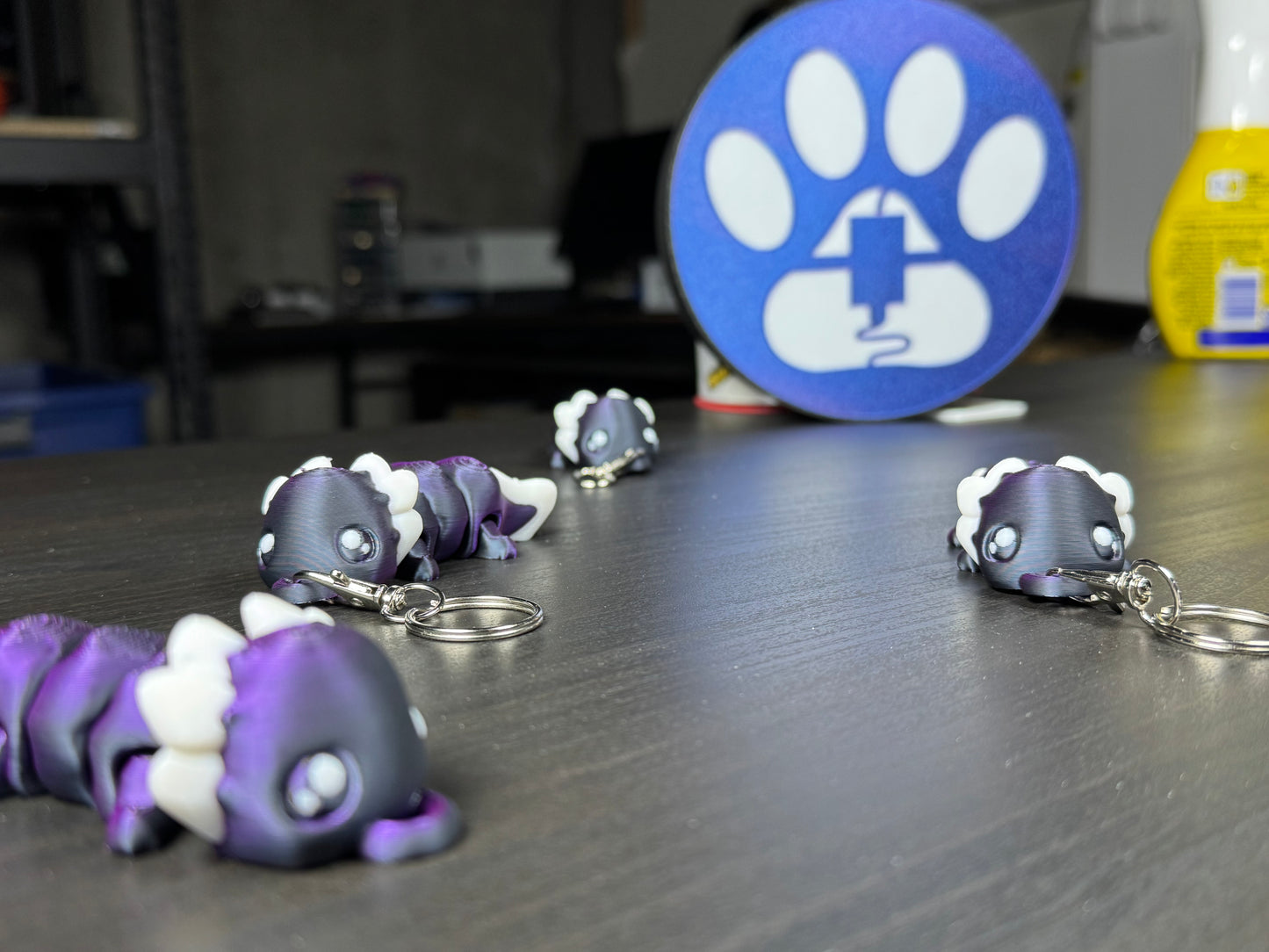 Fidget Axolotl Keychain – Articulated Amphibian for Your Pocket, Wiggly, Cute, and Fully Articulating!