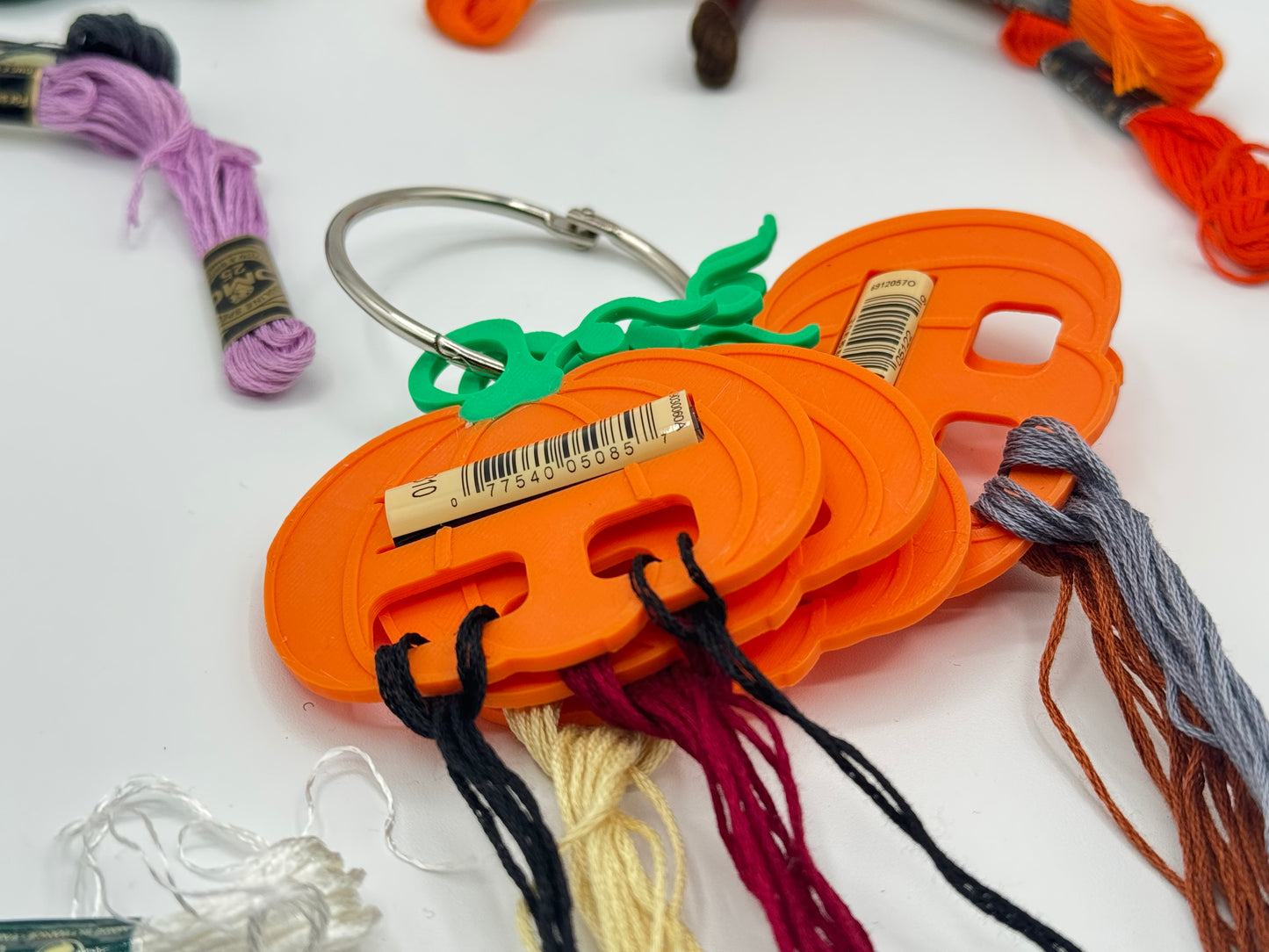 Pumpkin Floss Drops, DMC Floss Holder Perfect fit DMC without taping or cutting