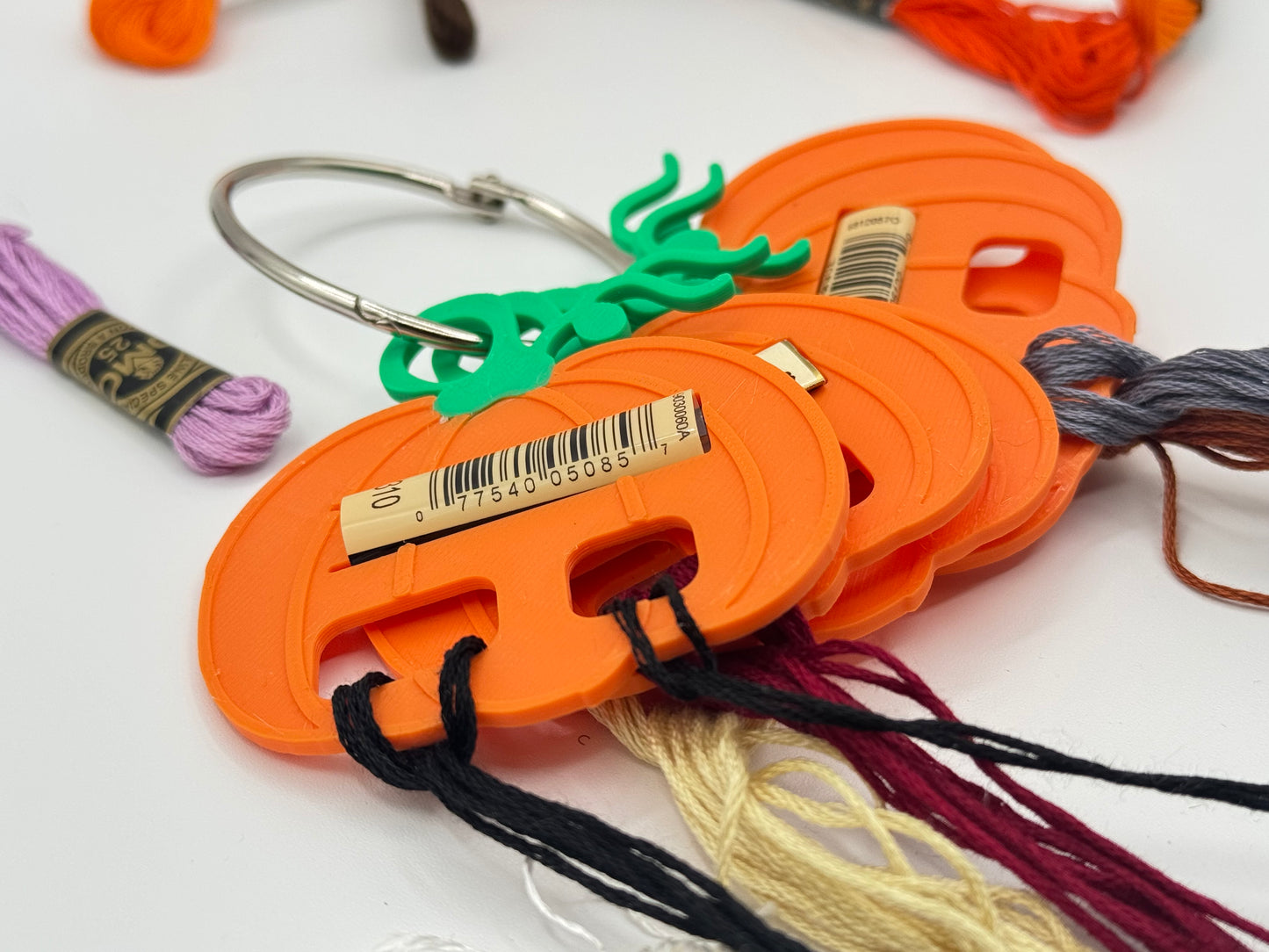 Pumpkin Floss Drops, DMC Floss Holder Perfect fit DMC without taping or cutting