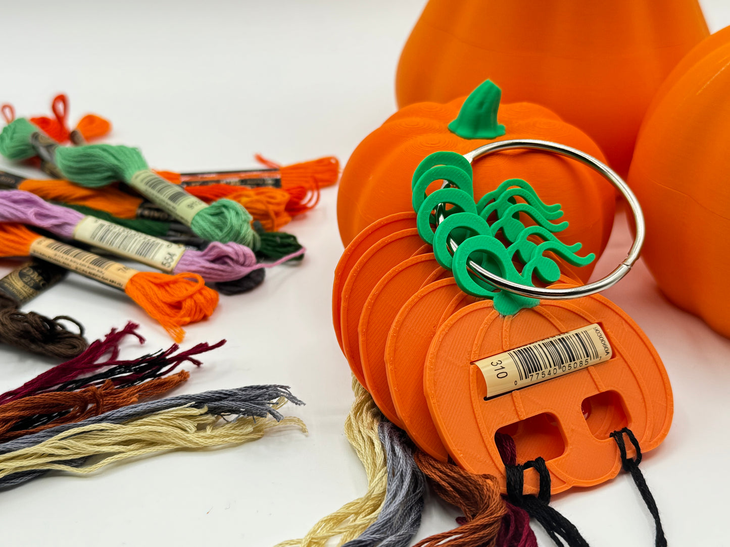 Pumpkin Floss Drops, DMC Floss Holder Perfect fit DMC without taping or cutting