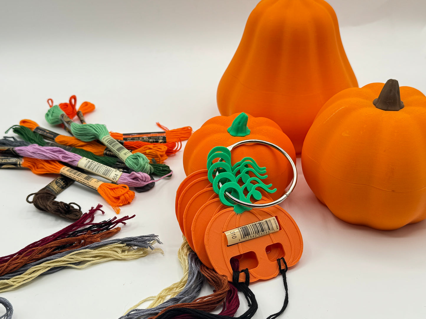 Pumpkin Floss Drops, DMC Floss Holder Perfect fit DMC without taping or cutting