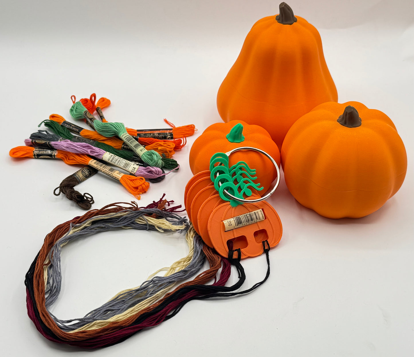 Pumpkin Floss Drops, DMC Floss Holder Perfect fit DMC without taping or cutting