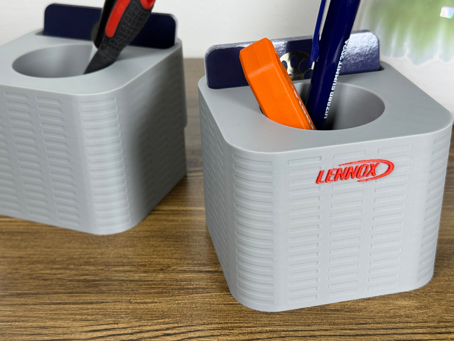 HVAC AC Unit Desk Organizer – Pen/Business Card Holder | Unique Gift for Technicians & Office Decor