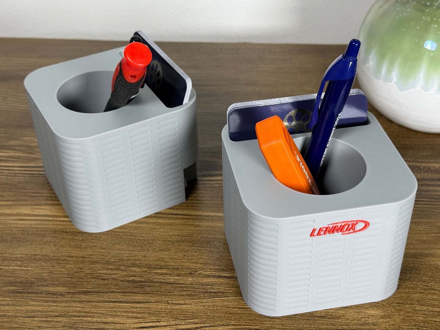 HVAC AC Unit Desk Organizer – Pen/Business Card Holder | Unique Gift for Technicians & Office Decor