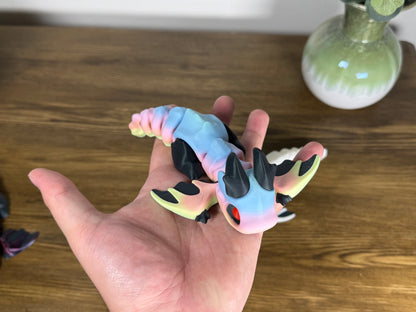 Marrow Dragon | 3D Printed Skeleton Dragon Figurine | Articulated Fantasy Creature Toy | Gothic Spooky Desk Decor