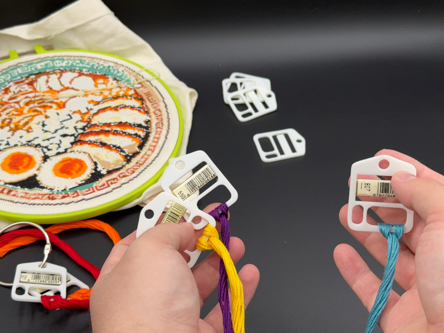 Cross Stitch Floss Drops – Thread Organizers for Cross-Stitch & Embroidery 3D printed Perfect fit DMC without taping