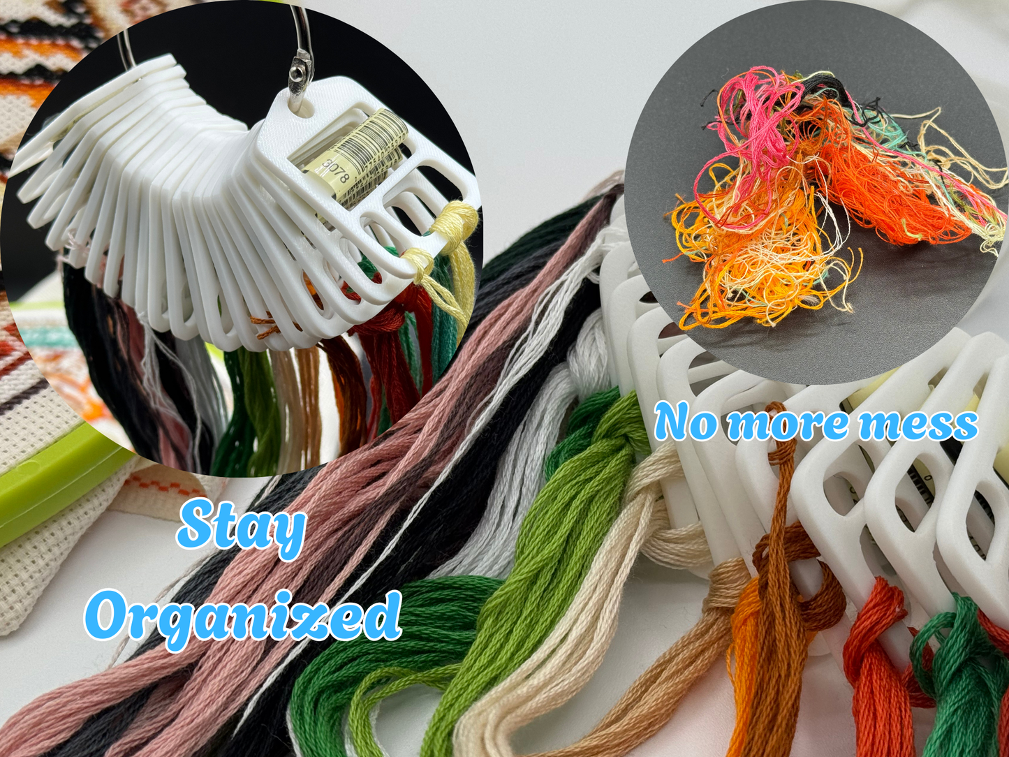 Cross Stitch Floss Drops – Thread Organizers for Cross-Stitch & Embroidery 3D printed Perfect fit DMC without taping