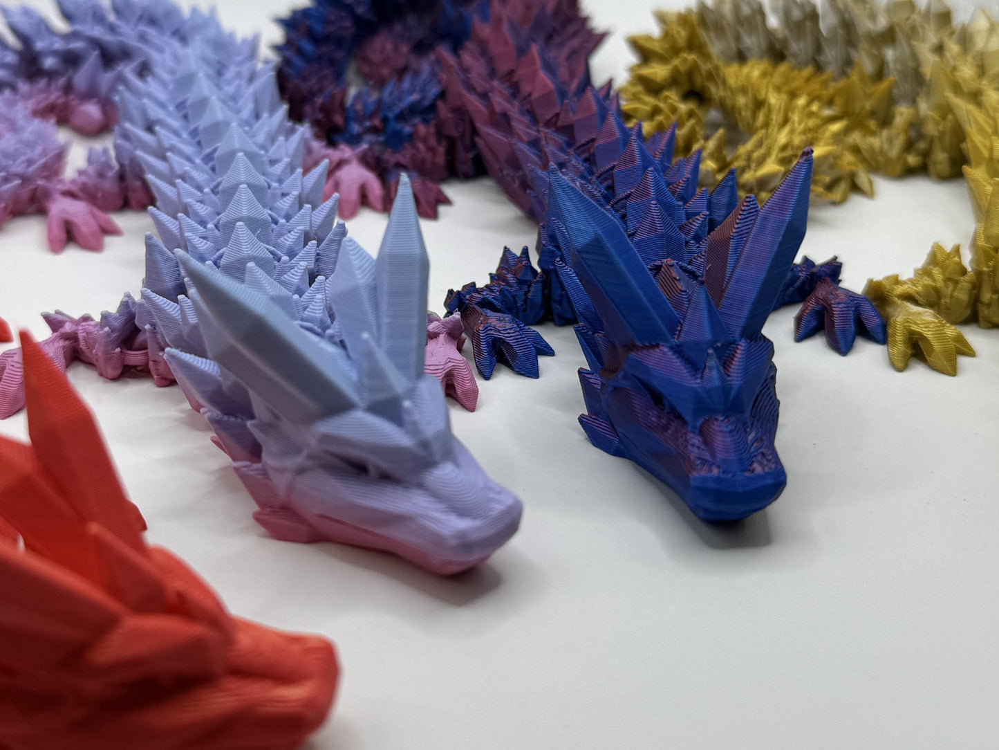 Crystal Dragon  Articulated Toy | Egg Available | Fidget Toy | Desk Toy|