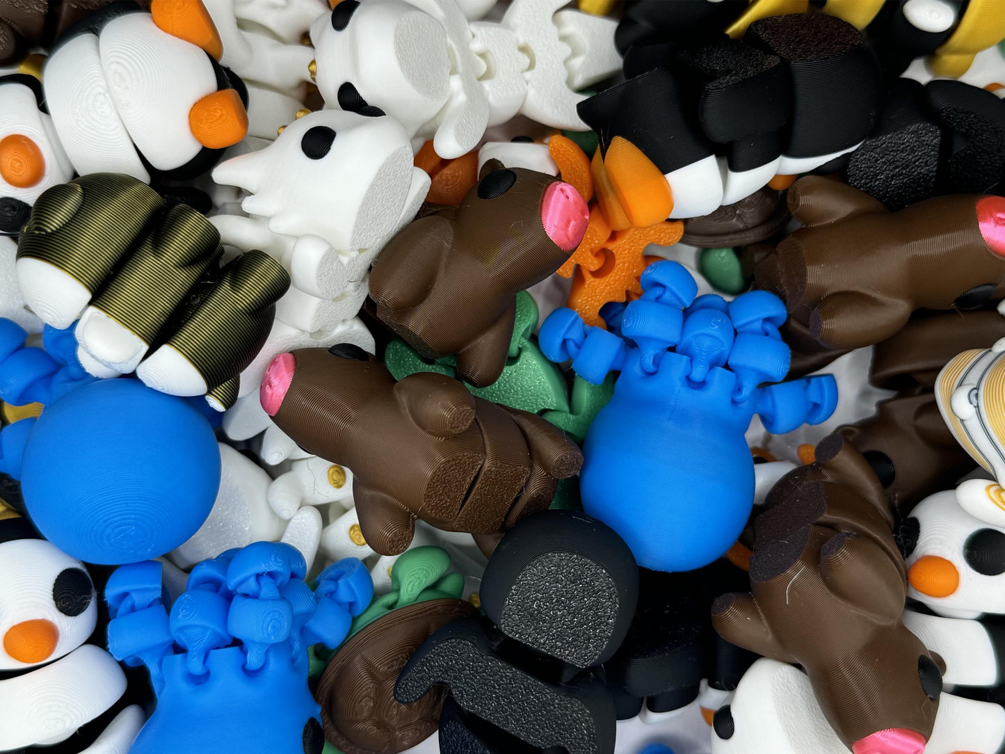 Mini 3D Printed Mystery Animal Packs Articulating Figurines Fun Designs Including Random Mystery with each order