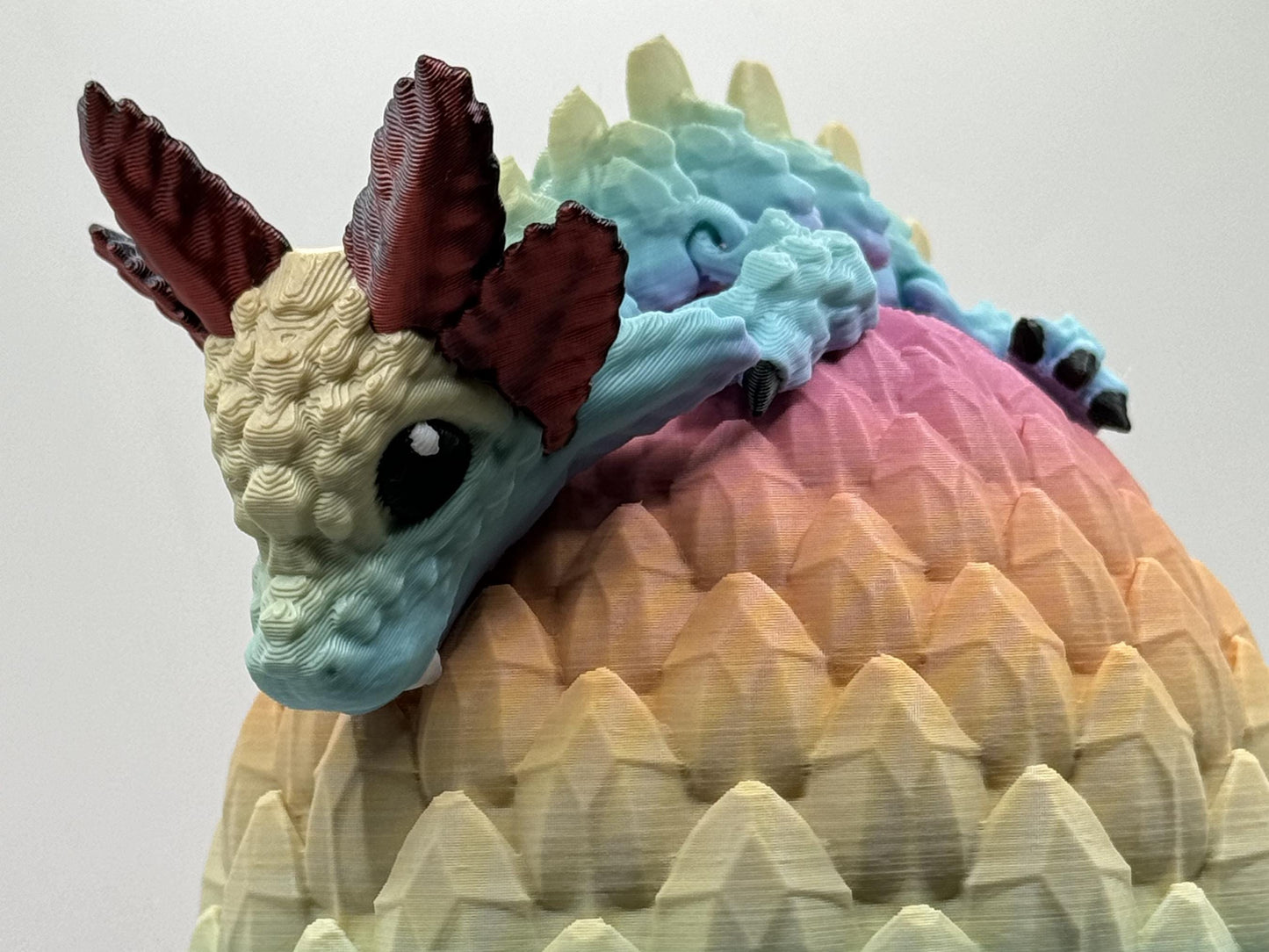 Baby Axolotl Dragon 3D Printed Articulated , Egg available