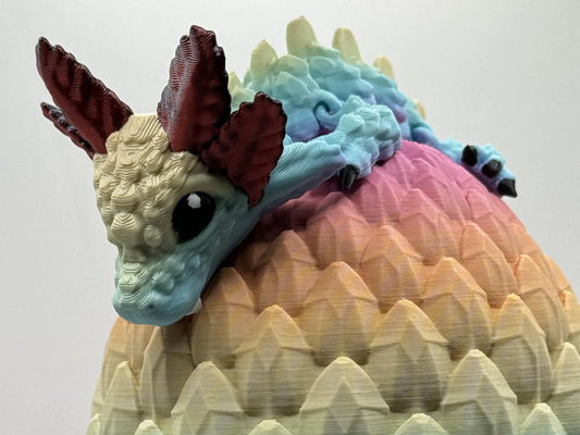 Baby Axolotl Dragon 3D Printed Articulated , Egg available