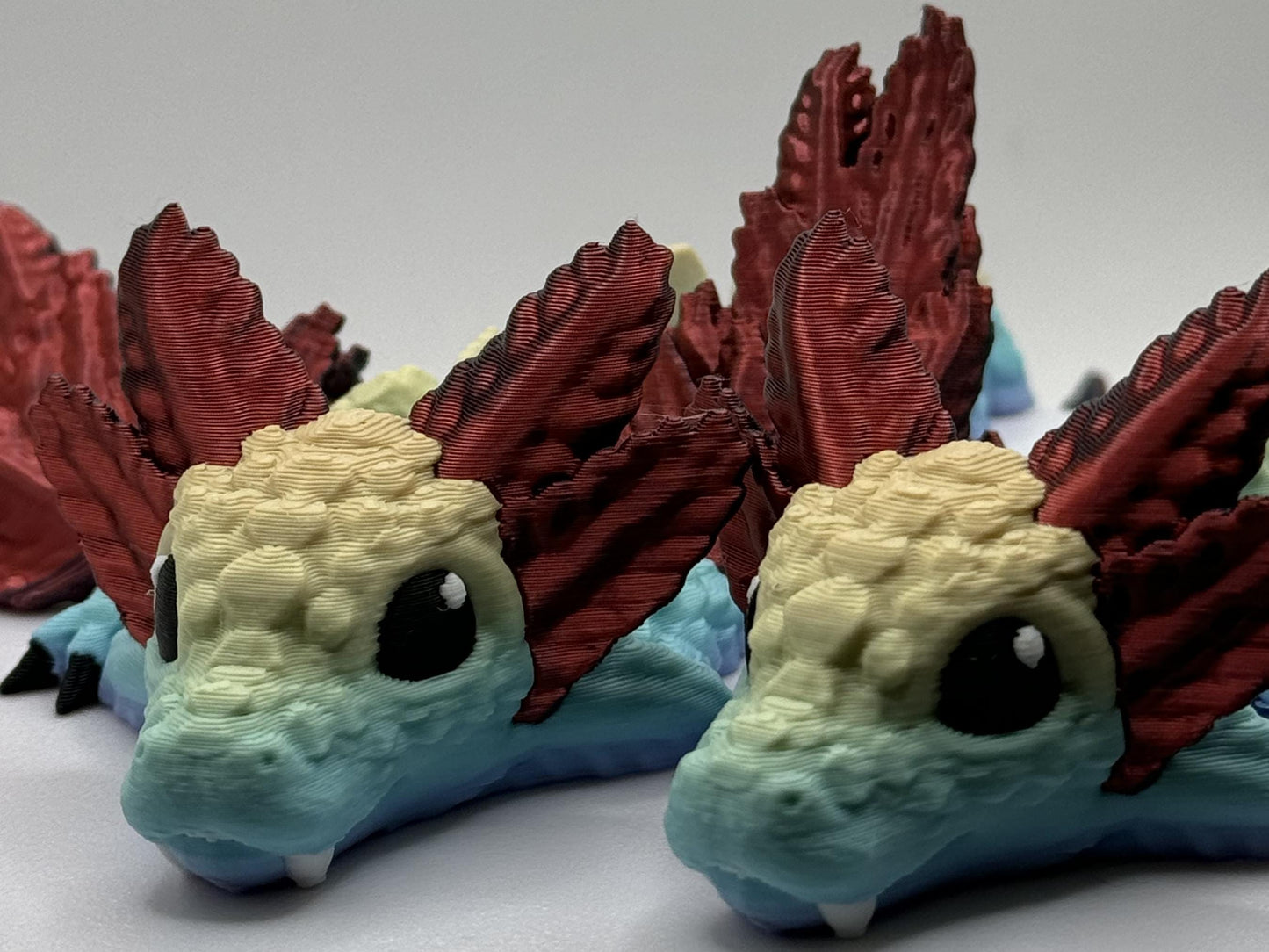 Baby Axolotl Dragon 3D Printed Articulated , Egg available