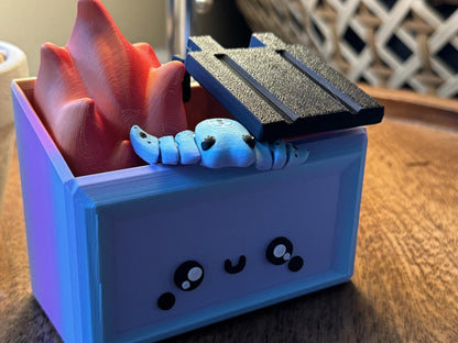 3D Printed Dumpster Fire Desk Figurine